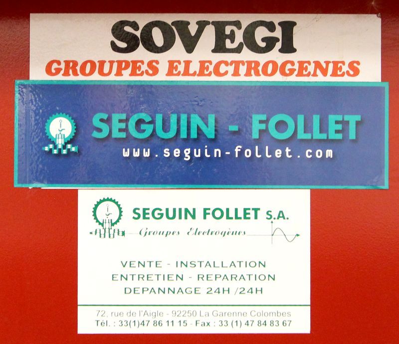 GROUPE ELECTROGENE SEGUIN-FOLLET  400 KVA