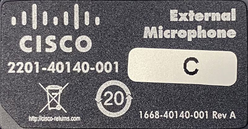 14 MICROS EXTERNES DE MARQUE CISCO MODELE EXTERNAL MICROPHINE C 2201-40140-001 VENDUS AVEC LEURS CABLES. RUEIL