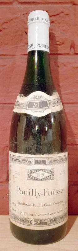 1 BOUTEILLE DE BOURGOGNE POUILLY FUISSE 1990, BOURGOGNE BLANC