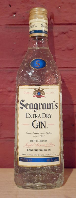 6 UNITES. 1 BOUTEILLE DE GIN SEAGRAM'S EXTRA DRY.  RUEIL
