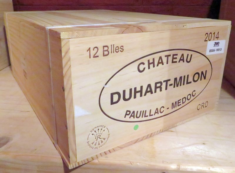 1 UNITE: 12 BOUTEILLES DE CHATEAU DUHART MILON 2014, PAUILLAC MEDOC. BORDEAUX ROUGE. CAISSE BOIS D'ORIGINE. . RUEIL