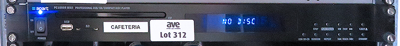 1 UNITE. LECTEUR PROFESSIONNEL DE CD-USB-CARTE SD DE MARQUE APART MODELE PC1000R MK2, RACKABLE.