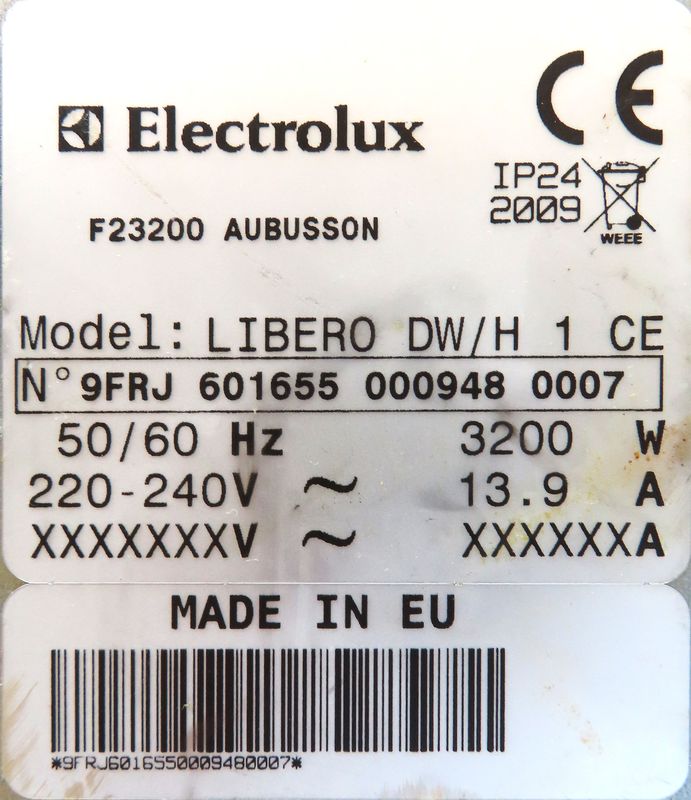 WOK ELECTRIQUE A INDUCTION DE MARQUE ELECTROLUX MODELE LIBERO DW/H 1 CE.