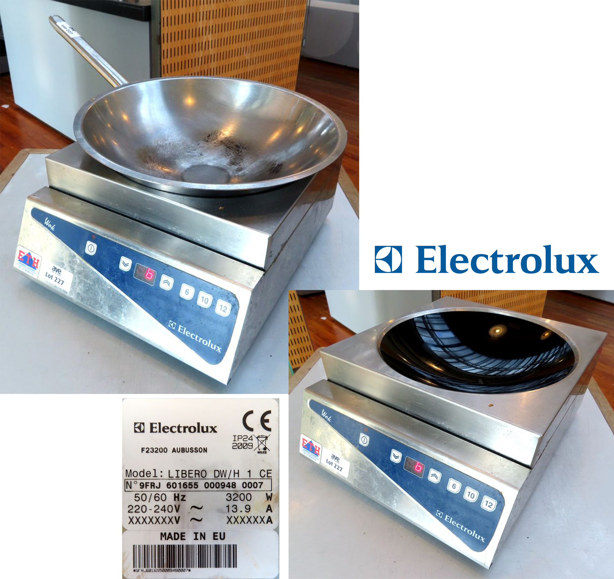 WOK ELECTRIQUE A INDUCTION DE MARQUE ELECTROLUX MODELE LIBERO DW/H 1 CE.