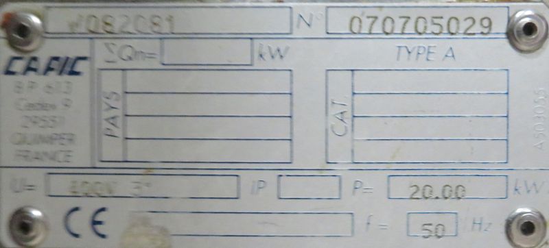 FRITEUSE ELECTRIQUE DE MARQUE CAPIC MODELE W082081 A 2 PANIERS EN INOX ALIMENTAIRE. 97 X 40 X 85 CM. CAFETERIA