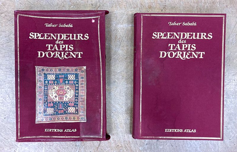 LIVRE DE TAHER SABAHI "SPLENDEURS DES TAPIS D'ORIENT" EDITION ATLAS PARIS 1987 RELIE, TOILE, A COUVERTURE RIGIDE ET JAQUETTE. ISBN 2-7312-0642-X.