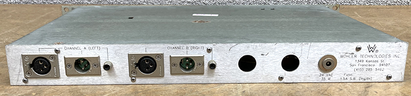 MONITEUR AUDIO ANALOGIQUE RACKABLE DE MARQUE WOHLER TECHNOLOGIES MODELE AMP-1A.