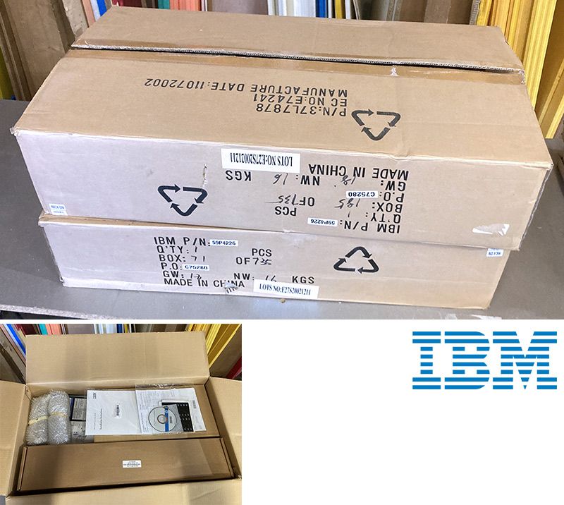 2 KITS DE CONVERSION POUR BAIES INFORMATIQUE DE MARQUE IBM MODELE 5UX24D TOWER-TO-RACK KIT III. NEUVES DANS LEUR EMBALLAGE D'ORIGINE. LOCALISATION : CAMZOO - 15 RUE DU GENERAL NEGRIER - 78800 HOUILLES.