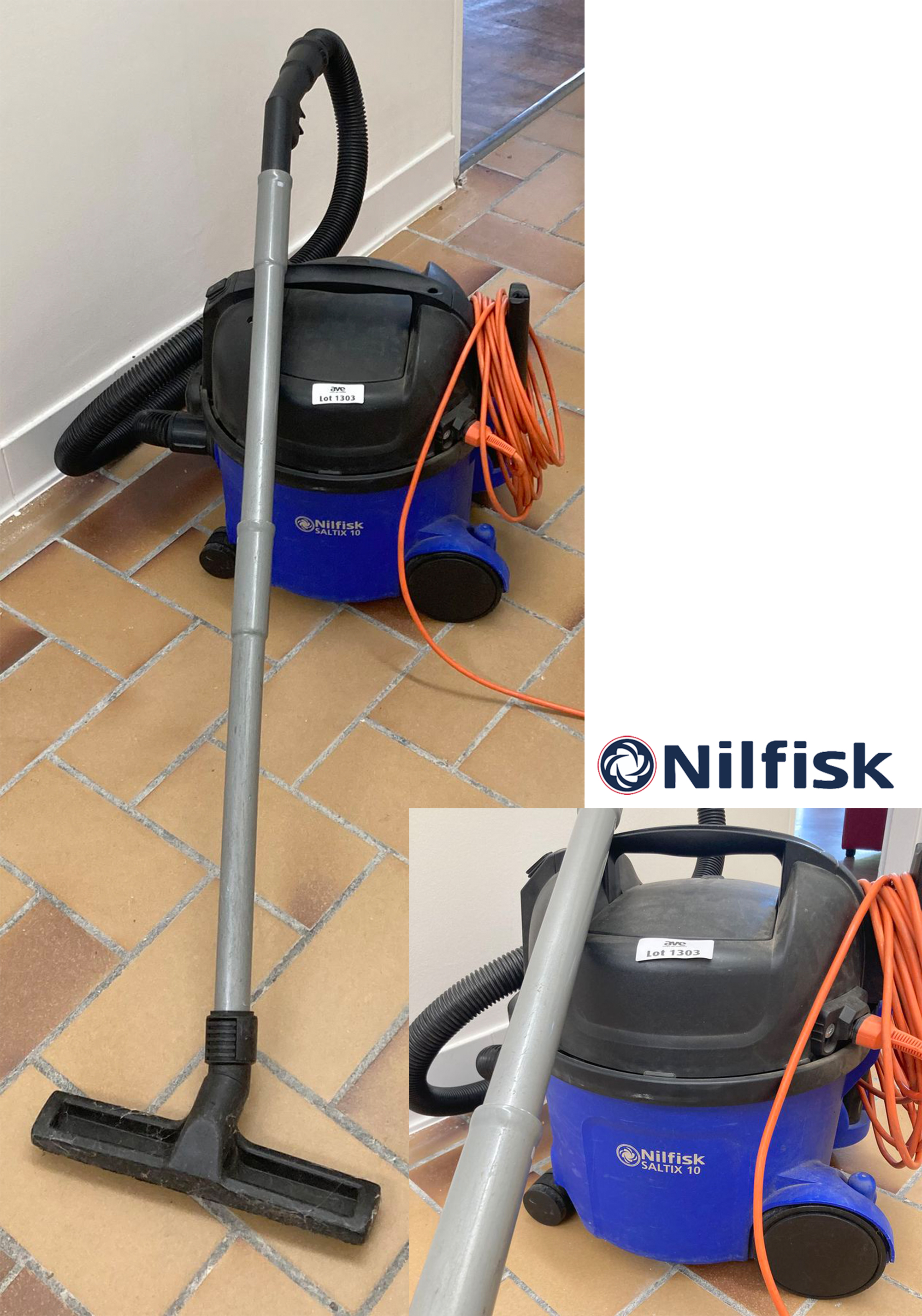 ASPIRATEUR DE POUSSIERE DE MARQUE NILFISK MODELE SALTIX10. LOCALISATION : ORANGE - EVREUX - 337 RUE GAY LUSSAC - 27000 EVREUX.