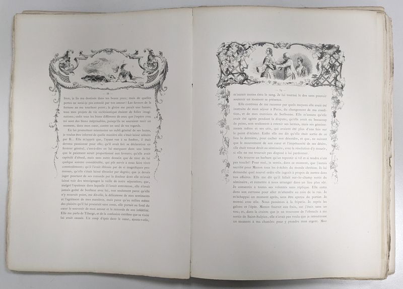 L'ABBE PREVOST. HISTOIRE DE MANON LESCAUT ET DU CHEVALIER DES GRIEUX. PREFACE DE GUY DE MAUPASSANT, ILLUSTRATION DE MAURICE LELOIR. LIBRAIRIE ARTISTIQUE EDITION H. MAUNETTE, PARIS 1885. MAUVAIS ETAT. ON Y JOINT MAX VAN POLL. HERMANN GORING. EDITION BOEKDRUKKERIJ HELMOND.HELMOND.