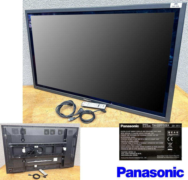 MONITEUR MURAL A ECRAN PLASMA HD DE 50 POUCES DE MARQUE PANASONIC MODELE TH-50PF10EK. VENDU AVEC OU SANS TELECOMMANDE, SUPPORT MURAL CABLE D'ALIMENTATION ET VIDEO. 3 UNITES. VENDU A L'UNITE AVE FACULTE DE REUNION.