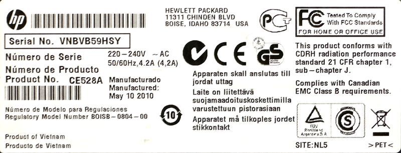 IMPRIMANTE LASER NOIR ET BLANC DE MARQUE HP MODELE HP LASERJET P3015, 40 PAGES MINUTES, RECTO-VERSO, 2 BACS, RESEAU, USB.  VENDU AVEC CABLE D'ALIMENTATION.