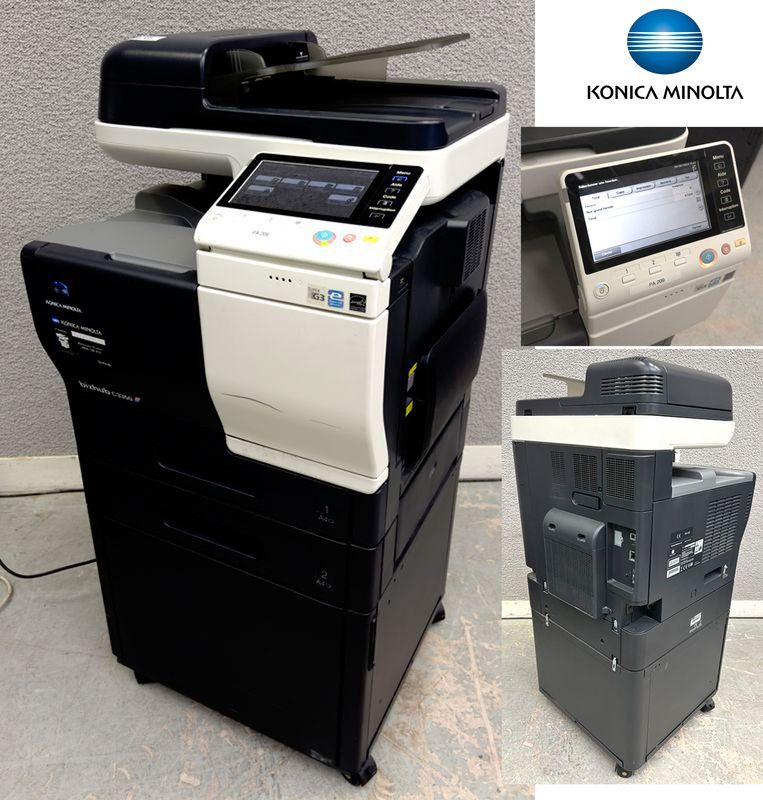 IMPRIMANTE MULTIFONCTIONS COULEUR A4 DE MARQUE KONICA MINOLTA MODELE BIZHUB C 3350. 35 PAGES MINUTES, COPIEUR, DUPLEX AUTO, SCANNER DONT : SCAN TO EMAIL - SCAN TO SMB - SCAN TO FTP - SCAN TO HDD - SCAN TO USB - SCAN TO WEBDAV ET NETWORK TWAIN SCAN, FAX, RECTO VERSO, 2 BACS 550 FEUILLES, BYPASS, FEEDER, RESEAU GIGABIT, DISQUE DUR INTERNE DE 320 GO, RAM 1 GO, ECRAN TACTILE 7 POUCES, 47254 COPIES.