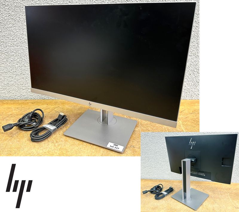 MONITEUR SUR PIED A ECRAN LED DE 24 POUCES DE MARQUE HP MODELE E243. VENDU AVEC CABLE D'ALIMANTATION ET VIDEO.