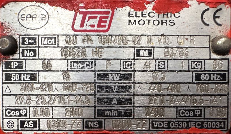 POMPE MONOBLOC HORIZONTALE NORMALISEE SALMSON PBS80-170/15/2/15. POMPE VENDUE DEMONTEE SUR PALETTE AVEC : 3 COMPENSATEURS EPDM A BRIDES GN1 DE MARQUE SFERACO MODELE S10, 1 CLAPET PLAT DOUBLE BATTANT 150, 1 MANOMETRE 6 BAR DE MARQUE CITEC MODEL KL1.0, 3 PLAQUES DE RACCORD, VISSERIE ET BOULONNERIE.