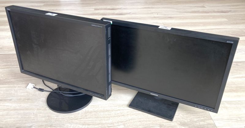 2 MONITEURS SUR PIED DONT 1 27 POUCES DE MARQUE SAMSUNG MODELE S27C450B ET 1 26 POUCES DE MARQUE NEC MODELE MULTISYNC EA261WM AVEC OU SANS CABLE D'ALIMENTATION. ARCUEIL 4.