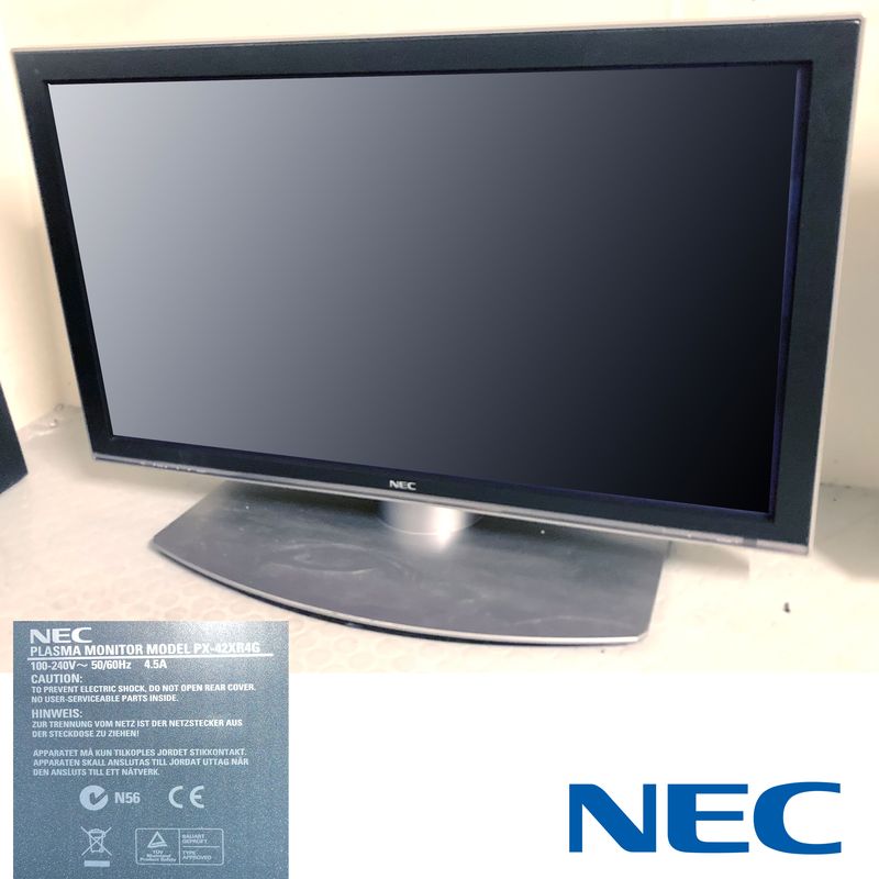 MONITEUR PLASMA 42 POUCES SUR PIED DE MARQUE NEC MODELE PX-42XR4G. ARCUEIL 3 00 RESERVE.