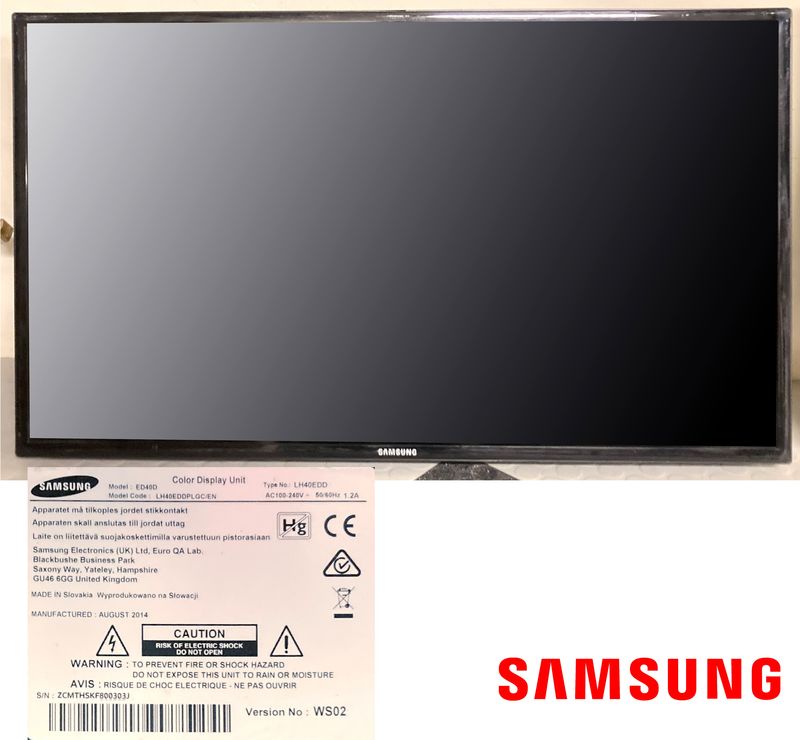 MONITEUR 40POUCES DE MARQUE SAMSUNG MODELE ED40D. ARCUEIL 3 00 RESERVE.