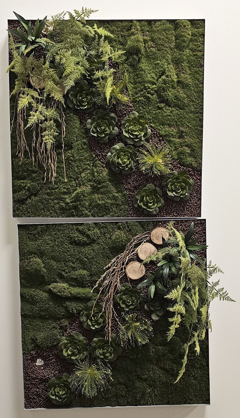 PANNEAU CARRE VEGETALISE AGREMENTE DE PLANTES STABILISEES. 60 X 60 X 5 CM. DEMONTAGE PAR L'ACHETEUR DANS LES REGLES DE L'ART. 4 UNITES. VENDU A L'UNITE AVEC FACULTE DE REUNION. LOCALISATION -> BAT A : -2 NE