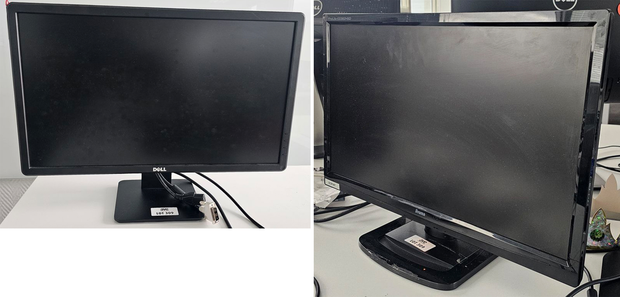 MONITEUR SUR PIED A ECRAN LCD DE 23 POUCES DE MARQUE DELL MODELE E2314HF OU DE MARQUE IIYAMA MODELE PROLITE E2382HSD. 44 UNITES. VENDU A L'UNITE AVEC FACULTE DE REUNION. LOCALISATION -> BAT A : 3, 1 SE ; BAT FK : 2, 1; BAT J -1 CAGE