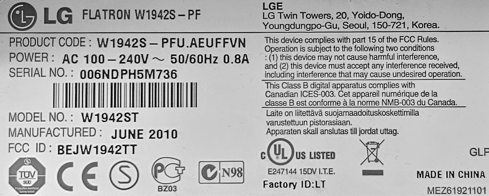 MONITEUR SUR PIED A ECRAN LCD DE 19 POUCES OU 20 POUCES DIVERS MARQUE DIVERS MODELE DONT LG OU IIYAMA. 44 UNITES. VENDU A L'UNITE AVEC FACULTE DE REUNION. LOCALISATION -> BAT A : 2 S, -2; BAT FK : 1; BAT H : 2; BAT J -1 CAGE