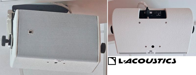 ENCEINTE DE MARQUE LACOUSTICS MODELE X8. VENDU AVEC SON SUPPORT PLAFONNIER. 4 UNITES. VENDU A L'UNITE AVEC FACULTE DE REUNION. LOCALISATION -> BAT A : FORUM