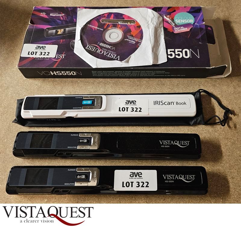 3 SCANNERS DONT 2 DE MARQUE VISTAQUEST MODELE HS-550N ET 1 DE MARQUE IRISCAN MODELE IRISCAN BOOK3.  LOCALISATION -> BAT J : - 1