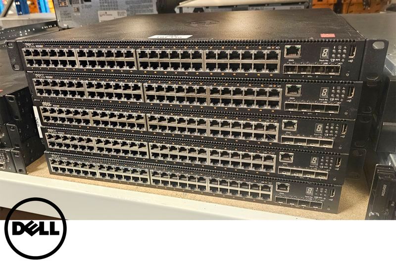 5 SWITCH GIGABIT RACKABLES 48 PORTS DE MARQUE DELL MODELE N1548P. LOCALISATION -> BAT J : - 1