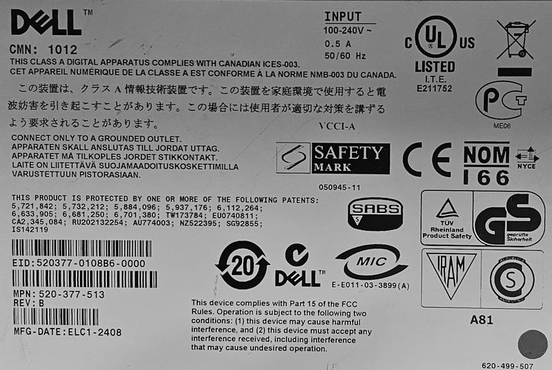 3 SWITCH ECRAN SOURIS 8 TRANCHES DE MARQUE DELL COMPRENANT : 2 SWITCH MODELE POWEREDGE 2160 AS ET 1 SWITCH MODELE 71PXP. LOCALISATION -> BAT J : - 1