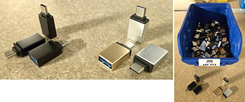 250 ADAPTATEURS USB RYPE C VERS USB 3.  LOCALISATION -> BAT J : - 1