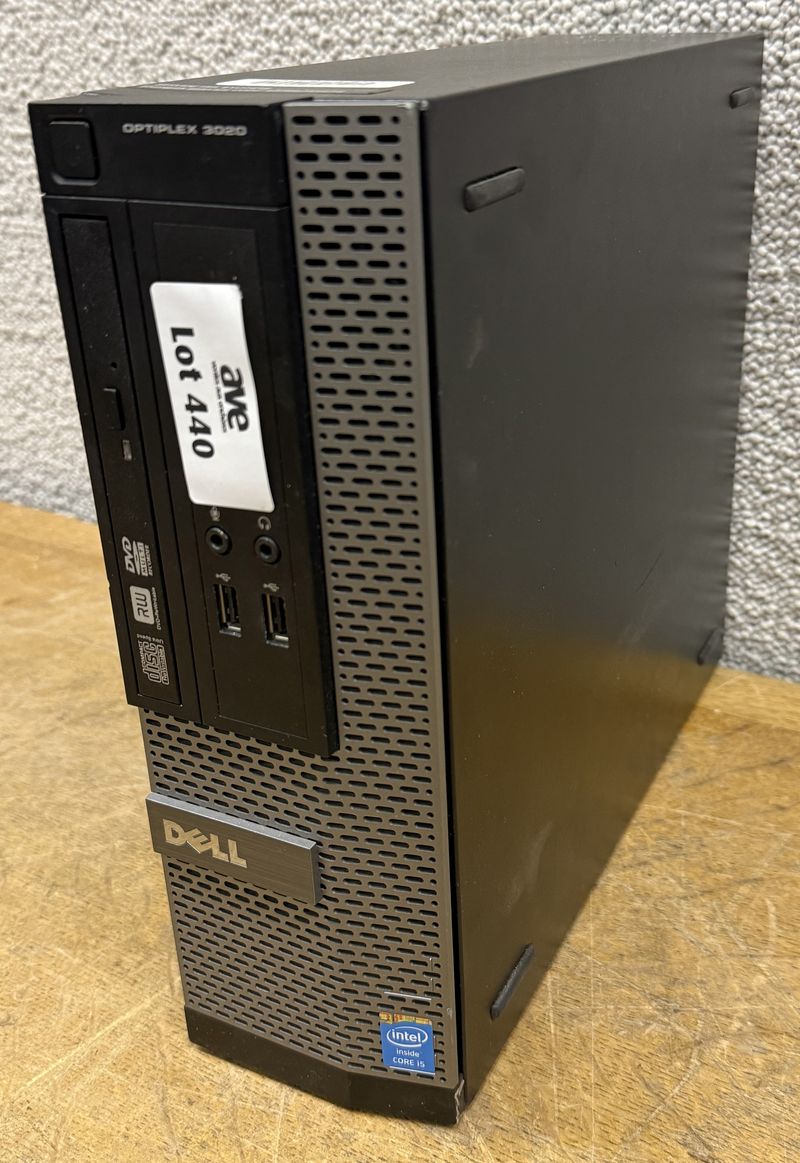 ORDINATEUR DE BUREAU DE MARQUE DELL MODELE OPTIPLEX 3020, PROCESSEUR INTEL CORE I5 4E GENERATION 4 COEURS A 3.3GHZ, 4GO DE RAM, DISQUE DUR SATA 500GO. LOCALISATION -> BAT J : - 1