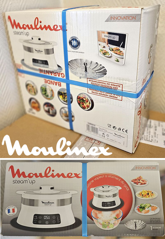 CUIT VAPEUR DE MARQUE MOULINEX MODELE STEAM'UP SERIE S16. 600 WATTS. VENDU NEUF DANS SON EMBALLAGE D'ORIGINE. 3 UNITES. VENDU A L'UNITE AVEC FACULTE DE REUNION. LOCALISATION -> BAT B : STOCK DELTA 3