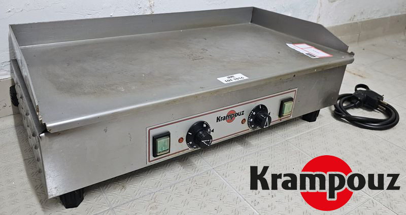 PLANCHA ELECTRIQUE A POSER A 2 FEUX DE MARQUE KRAMPOUZ. 220 VOLTS. 21 X 65 X 36 CM. LOCALISATION -> BAT FK