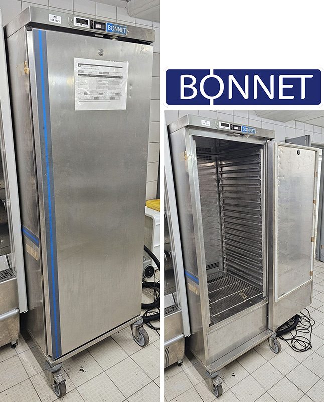 ETUVE SUR ROULETTES A 20 NIVEAUX DE MARQUE BONNET MODELE S202 D 23. 220 VOLTS. 187 X 67 X 90 CM. 2 UNITES. VENDU A L'UNITE AVEC FACULTE DE REUNION. LOCALISATION -> BAT FK