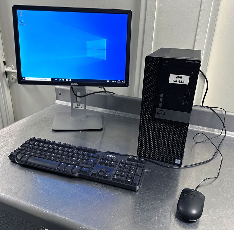 ORDINATEUR DE BUREAU DE MARQUE DELL MODELE OPTIPLEX 3040, DISQUE DUR DE 1 TO, PROCESSEUR INTEL CORE I5 A 3.2 GHZ, 8 GO DE RAM. VENDU AVEC UN MONITEUR A ECRAN LED DE 20 POUCES DE MARQUE DELL MODELE P2016B, 1 CLAVIER USB, 1 SOURIS OPTIQUE USB, L'ENSEMBLES DE SES CABLES. LOCALISATION : RDC1 - 2 RUE DE SABLONVILLE - 75017 PARIS.