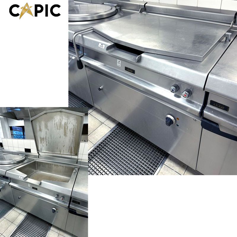 SAUTEUSE BASCULANTE ELECTRIQUE DE MARQUE CAPIC EN INOX ALIMENTAIRE. 103 X 98.5 X 96 CM. LOCALISATION : RDC1 - 2 RUE DE SABLONVILLE - 75017 PARIS.