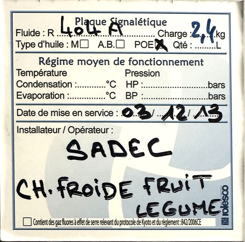 7 GROUPES EVAPORATEURS DIVERSES TAILLES ET DIVERSES CAPACITES COMPRENANT : 5 EVAPORATEURS POSITIFS ET 2 EVAPORATEURS NEGATIFS DE MARQUE FRIGA-BOHN MODELE MR190L OU PROFROID MODELE DFC 26 EV 6P DA R449A OU EVAP.BP 215 OU EVAP.BP 2256 OU EVAP.BN 2356 OU EVAP.BP 145 VINYL ; 7 GROUPES FROIDS DE MARQUE PROFROID MODELE QUIETIS WPH08C OU QUIETIS WPH13C OU QUIETIS WPH06C OU QUIETIS WPL08A ET 6 MOUCHARD DE MARQUE PROCOLD OU MASTERCELLA. LOCALISATION : RDC1 - 2 RUE DE SABLONVILLE - 75017 PARIS.