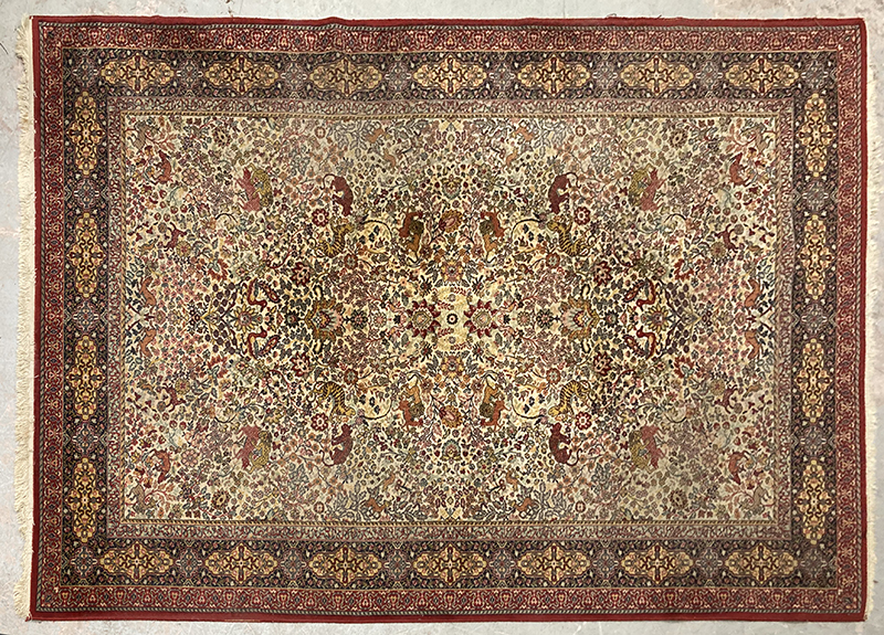 TAPIS EN VELOURS DE LAINE PEIGNEE DE MARQUE TAPISHIFT MODELE BAGDAD 10022 CREME. 240 X 340 CM.