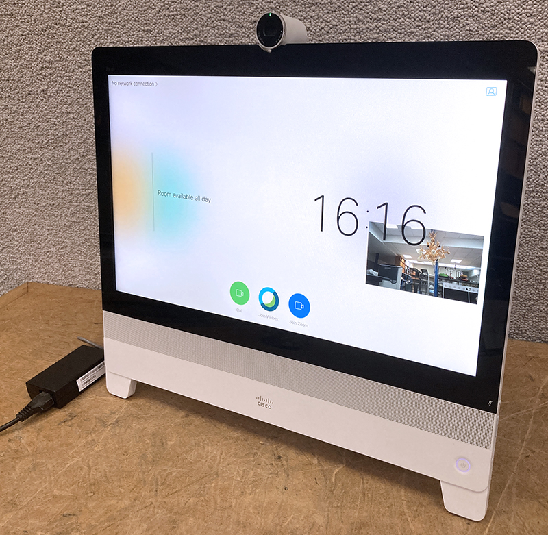 VISIOCONFERENCE LED TACTILE 23 POUCES DE MARQUE CISCO MODELE XEBEX DX80 AVEC ECRAN LED TACTILE 23 POUCE ET WEBCAM AVEC SON ALIMENTATION. 52 X 56 X 9 CM.