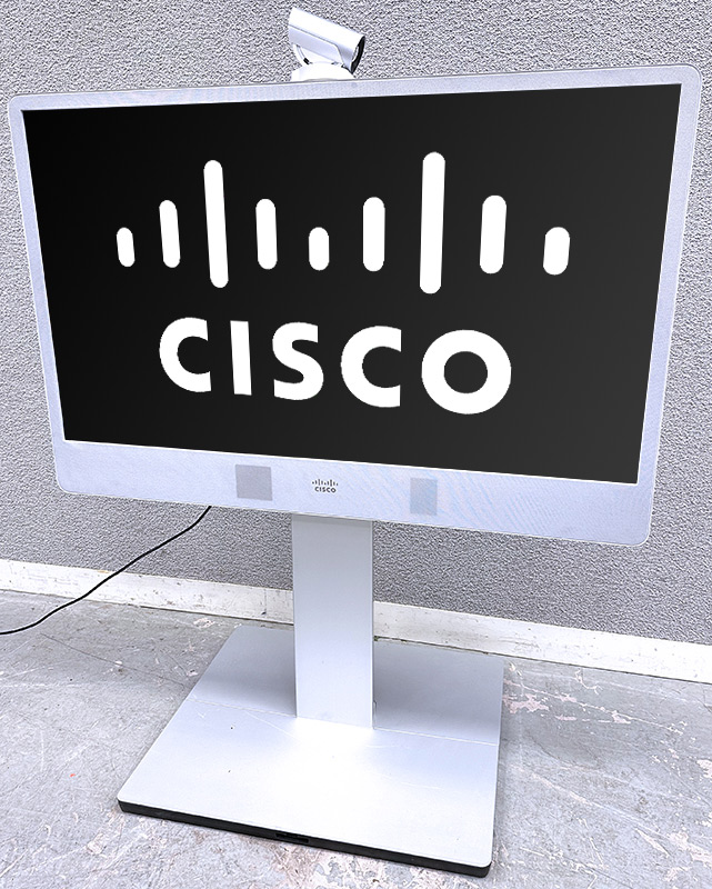 VISIO CONFERENCE DE MARQUE CISCO A ECRAN LED EDGE DE 55 POUCES MODELE MX300 G2 TTC60-19. VENDU AVEC SONT SUPPORT SUR PIED, CAMERA ROBOTISEE ET SON CABLE D'ALIMENTATION. POIDS : 91.2 KG. 150 X 128 X 67 CM.