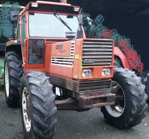 TRACTEUR AGRICOLE FIAT 1180. 115CV 4RM 4RM 1983